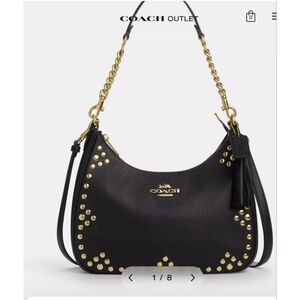 Coach Teri Hobo Bag With Rivets